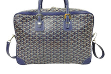 画像をギャラリービューアに読み込む, 新型 極美品 Goyard ゴヤール アンバサード ＭM ブリーフケース ビジネスバッグ レザー キャンバス ネイビー 中古 50346