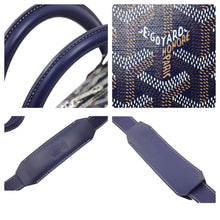 画像をギャラリービューアに読み込む, 新型 極美品 Goyard ゴヤール アンバサード ＭM ブリーフケース ビジネスバッグ レザー キャンバス ネイビー 中古 50346