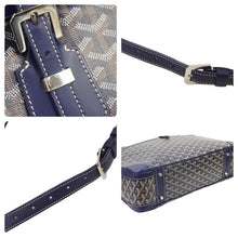 画像をギャラリービューアに読み込む, 新型 極美品 Goyard ゴヤール アンバサード ＭM ブリーフケース ビジネスバッグ レザー キャンバス ネイビー 中古 50346