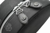 画像をギャラリービューアに読み込む, ChromeHearts クロムハーツ ヴィンテージ ジュエリーケース 小物入れ ナイロン レザー ブラック シルバー金具 美品 中古 50372