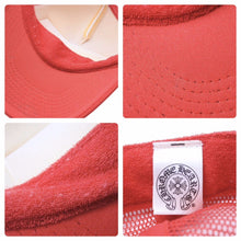 画像をギャラリービューアに読み込む, CHROMEHEARTS クロムハーツ スナップバックキャップ 帽子 004-056262 メッシュ レッド ホワイト シルバー onesize 良品 中古 50381