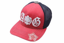 画像をギャラリービューアに読み込む, A&amp;G エーアンドジー スナップバックキャップ 帽子 CHINA製 ポリエステル コットン レッド ブラック サイズONESIZE 美品 中古 50382