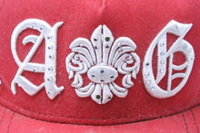 画像をギャラリービューアに読み込む, A&amp;G エーアンドジー スナップバックキャップ 帽子 CHINA製 ポリエステル コットン レッド ブラック サイズONESIZE 美品 中古 50382