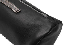 画像をギャラリービューアに読み込む, CHROME HEARTS クロムハーツ ポーチ シリンダーケース コスメケース 丸型 レザー ブラック シルバー金具 メンズ 美品 中古 50452