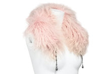 Load image into Gallery viewer, CHROME HEARTS クロムハーツ ネックウォーマー マフラー 毛皮 リアルファー シルバー 美品 中古 50455