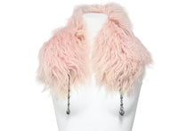 Load image into Gallery viewer, CHROME HEARTS クロムハーツ ネックウォーマー マフラー 毛皮 リアルファー シルバー 美品 中古 50455