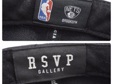 画像をギャラリービューアに読み込む, ジャストドン just don ×RSVP GALLERY BROOKLYN NETS スナップバックキャップ レザー ブラック 美品 中古 50468