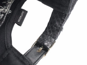 ジャストドン just don ×RSVP GALLERY BROOKLYN NETS スナップバックキャップ レザー ブラック 美品 中古 50468