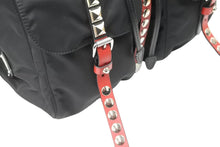 Load image into Gallery viewer, PRADA プラダ ナイロン スタッズ リュックサック ブラック backpack 1BZ811V0Y02BYB F0D9A 中古 50484