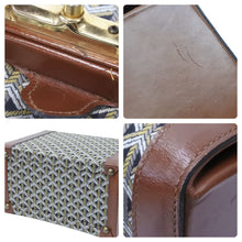 画像をギャラリービューアに読み込む, Goyard ゴヤール バニティバッグ ヴィンテージ ボストンバッグ ハンドバッグ レザー キャンバス ブラウン ブラック 良品 中古 50485