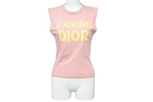 画像をギャラリービューアに読み込む, ChristianDior クリスチャンディオール J'ADORE タンクトップ トップス 2E12155300 コットン ピンク イエロー USA6 美品 中古 50498