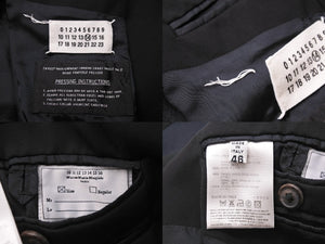 MARTIN MARGIELA マルタンマルジェラ 01SS セットアップ スーツ スリム 黒 ブラック ジャケット スラックス 46 美品 中古 50515