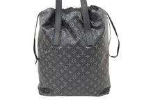 画像をギャラリービューアに読み込む, LOUIS VUITTON ルイ・ヴィトン モノグラム エクリプス カバ ライト トートバッグ ポーチ付き M44228 ブラック 美品 中古 50529
