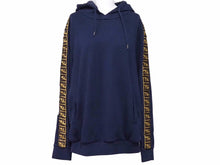 画像をギャラリービューアに読み込む, FENDI フェンディ パーカー メンズ ネイビー ズッカ柄 サイズ50 コットン ウール シルク 美品 中古 50530