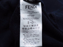 画像をギャラリービューアに読み込む, FENDI フェンディ パーカー メンズ ネイビー ズッカ柄 サイズ50 コットン ウール シルク 美品 中古 50530