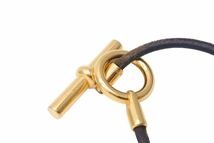 Load image into Gallery viewer, HERMES エルメス グレナン ブレスレット ゴールド レザー メタル ジュエリー アクセサリー 21g 中古 50536