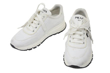 Load image into Gallery viewer, PRADA プラダ ナイロン ロゴ スニーカー ホワイト 靴 シューズ 白 1E552L サイズ36 中古 50553