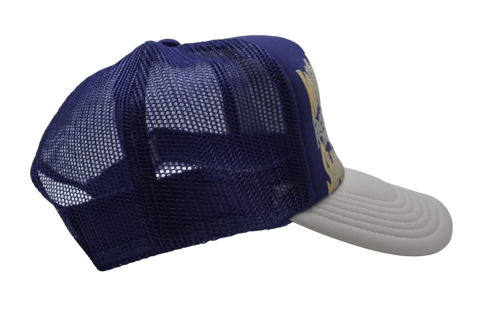 新品未使用 KAPITAL キャピタル トラックキャップ 帽子 KR2304XH29 ポリエステル ONESIZE パープル イエロー アイボリー 50586
