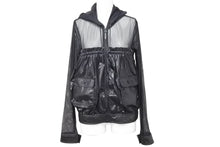 Load image into Gallery viewer, 極美品 CHANEL シャネル メッシュ ナイロン パーカー ブラック ココボタン P43471W05101 サイズ34 中古 50622