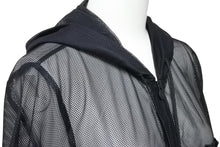 Load image into Gallery viewer, 極美品 CHANEL シャネル メッシュ ナイロン パーカー ブラック ココボタン P43471W05101 サイズ34 中古 50622