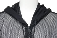 Load image into Gallery viewer, 極美品 CHANEL シャネル メッシュ ナイロン パーカー ブラック ココボタン P43471W05101 サイズ34 中古 50622