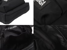 画像をギャラリービューアに読み込む, BALENCIAGA バレンシアガ ショルダーバッグ ミニリュック 656060 2JMRX ポリアミド ナイロン ブラック ユニセックス 美品 中古50631