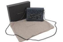 Load image into Gallery viewer, BOTTEGAVENETA ボッテガヴェネタ チェーンショルダーバッグ ウォレット ポシェット レザー ビーズ ブラック 美品 中古 50633