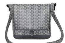 画像をギャラリービューアに読み込む, GOYARD ゴヤール ヴィンテージ 廃盤 ショルダーバッグ グランブルーMM グレー シルバー金具 美品 中古 50723