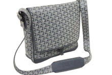 画像をギャラリービューアに読み込む, GOYARD ゴヤール ヴィンテージ 廃盤 ショルダーバッグ グランブルーMM グレー シルバー金具 美品 中古 50723
