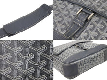 画像をギャラリービューアに読み込む, GOYARD ゴヤール ヴィンテージ 廃盤 ショルダーバッグ グランブルーMM グレー シルバー金具 美品 中古 50723