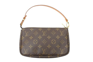 LouisVuitton ルイヴィトン ポシェットアクセソワ―ル ワンショルダーバッグ M51980 SD0080 PVC ブラウン ゴールド 美品 中古 50730