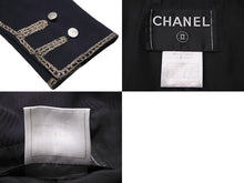 画像をギャラリービューアに読み込む, CHANEL シャネル ココマークボタン ナポレオン ジャケット 06P P2875V48249 ネイビー コットン サイズ40 良品 中古 50741