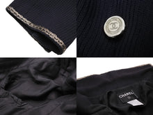 画像をギャラリービューアに読み込む, CHANEL シャネル ココマークボタン ナポレオン ジャケット 06P P2875V48249 ネイビー コットン サイズ40 良品 中古 50741