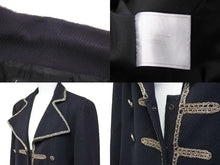 画像をギャラリービューアに読み込む, CHANEL シャネル ココマークボタン ナポレオン ジャケット 06P P2875V48249 ネイビー コットン サイズ40 良品 中古 50741