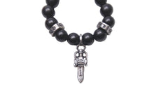 画像をギャラリービューアに読み込む, Chrome Hearts クロムハーツ 5mm BEAD オニキスビーズリング 指輪 シルバー925 オニキス ブラック シルバー 美品 中古 50776