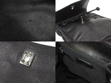 画像をギャラリービューアに読み込む, CHANEL シャネル トリプルココ リュック デイパック ブラック シルバー金具 キャビアスキン 4番台 レディース 美品 中古 50803