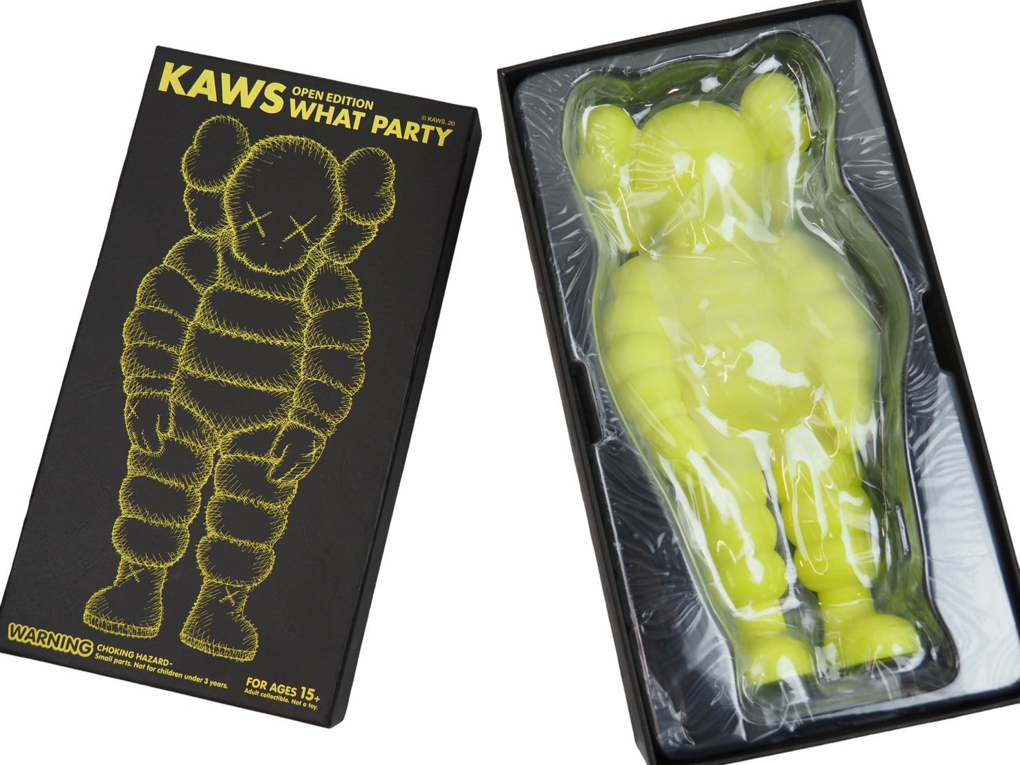 kaws what a party yellow フィギュア　新品未使用KAWSTOKYOFI