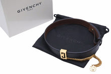 Load image into Gallery viewer, 新品未使用 GIVENCHY ジバンシー チョーカー BF207UF00S 001 イタリア製 カウレザー ブラック ブラウン ゴールド 美品 中古 50833