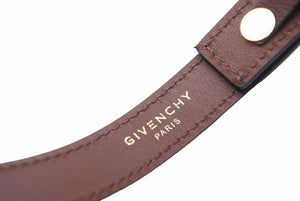 新品未使用 GIVENCHY ジバンシー チョーカー BF207UF00S 001 イタリア製 カウレザー ブラック ブラウン ゴールド 美品 中古 50833