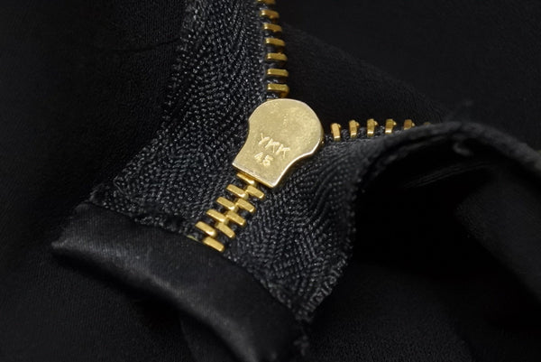 CHANEL vintage シャネル ヴィンテージ タイトスカート ブラック ゴールドジップ YKKジップ 中古 50850