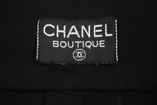 CHANEL vintage シャネル ヴィンテージ タイトスカート ブラック ゴールドジップ YKKジップ 中古 50850
