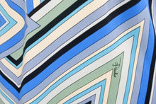 Load image into Gallery viewer, 新品未使用 EMILIOPUCCI エミリオプッチ ブラウス 82RN11 イタリア製 レーヨン ブルー カーキ アイボリー ブラック サイズ44 50852