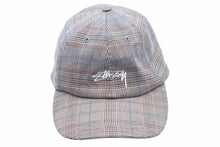 画像をギャラリービューアに読み込む, stussy ステューシーキャップ ロゴ チェック柄 グレンチェック ストリート スケーター 中古 50912