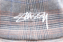 画像をギャラリービューアに読み込む, stussy ステューシーキャップ ロゴ チェック柄 グレンチェック ストリート スケーター 中古 50912