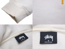 Load image into Gallery viewer, STUSSY パーカー ステューシー デカロゴ 刺繍 ゴールド アイボリー Sサイズ ストリート スケート 中古 50923