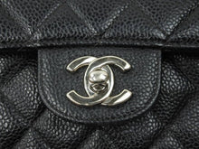 画像をギャラリービューアに読み込む, 極美品 CHANEL マトラッセWフラップチェーンショルダー 6番台 25cm ショルダーバッグ ブラック×シルバー金具 中古 50931
