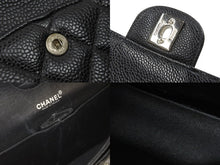 画像をギャラリービューアに読み込む, 極美品 CHANEL マトラッセWフラップチェーンショルダー 6番台 25cm ショルダーバッグ ブラック×シルバー金具 中古 50931