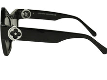 画像をギャラリービューアに読み込む, LOUIS VUITTON ルイヴィトン サングラス Z1445 モノグラム 左右非対称 サイズ51□21 ブラック 美品 中古 50936