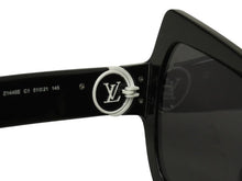 画像をギャラリービューアに読み込む, LOUIS VUITTON ルイヴィトン サングラス Z1445 モノグラム 左右非対称 サイズ51□21 ブラック 美品 中古 50936