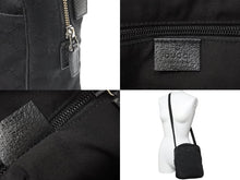 画像をギャラリービューアに読み込む, GUCCI グッチ ショルダーバッグ GGキャンバス ブラック シルバー金具 122759 3444 美品 中古 50971